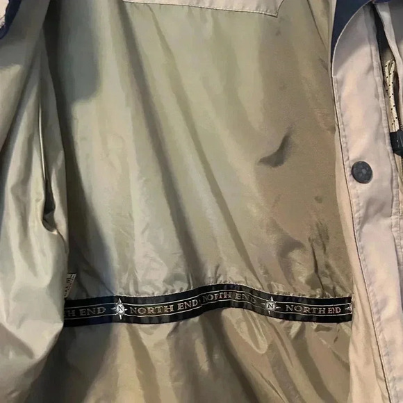 North End All Climate Wear Khaki Windbreaker Jacket Size Small - Picture 5 of 11